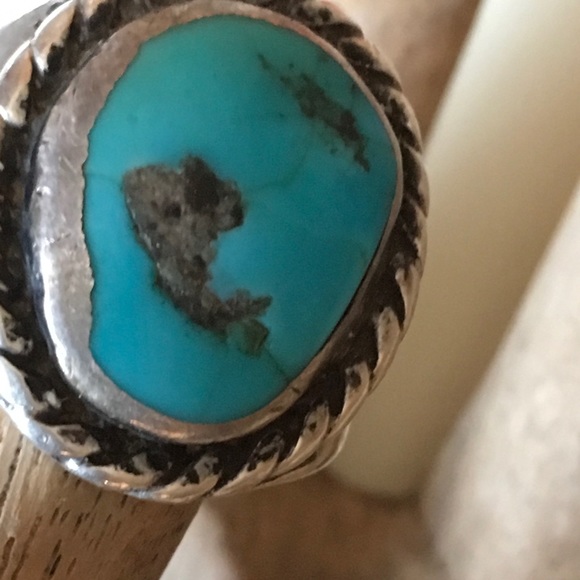 turquoise Jewelry - Genuine turquoise and silver ring.